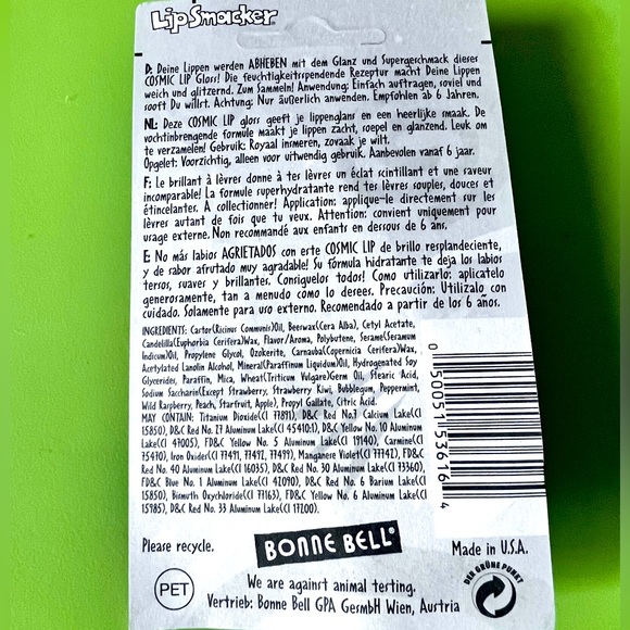 HTF Vintage Bonne Bell Lip Smacker Cosmic Lips Licorice Launch Gloss Balm + Gift - Picture 2 of 2